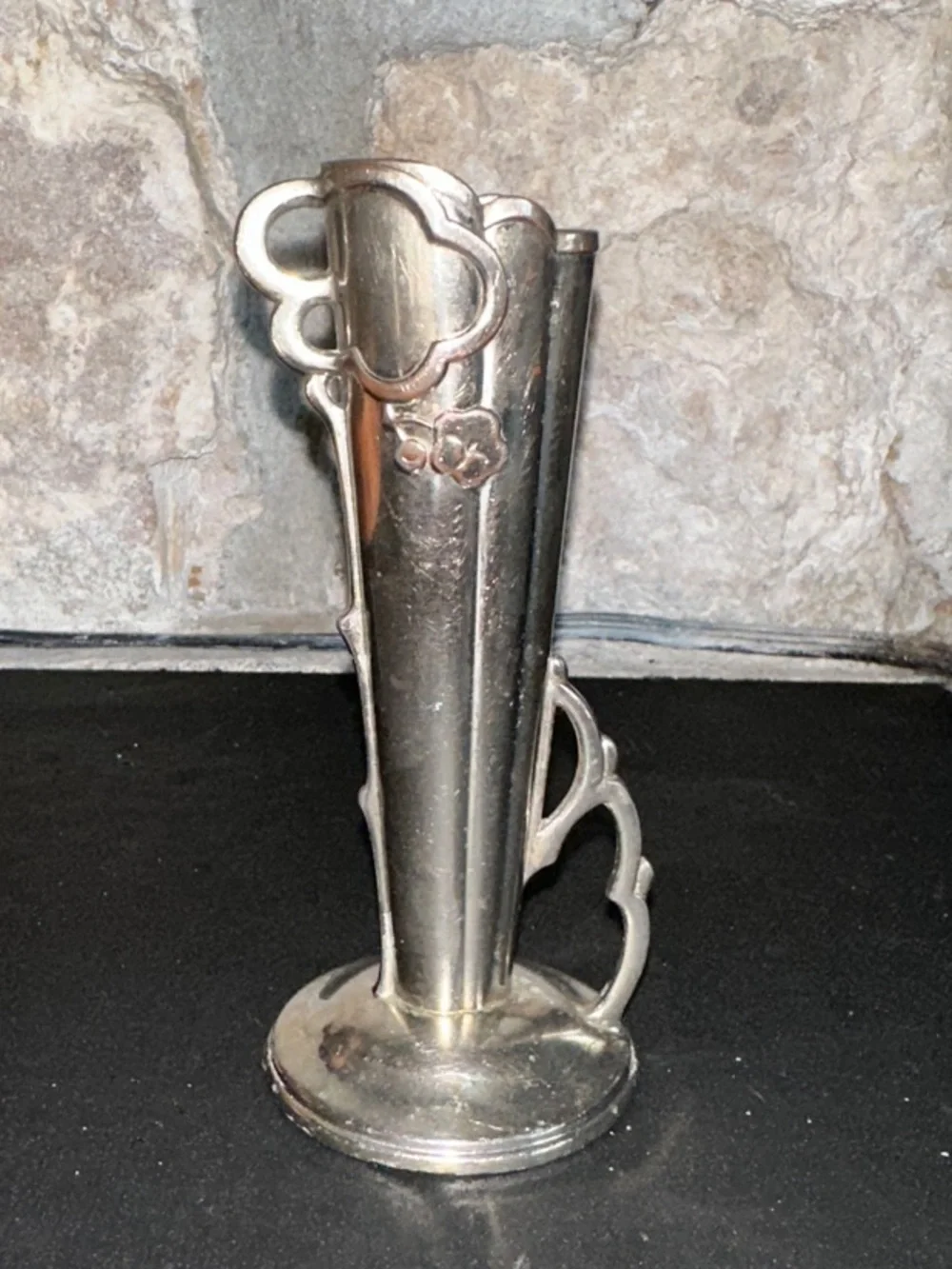 Vintage Silver-Plated Bud Vase