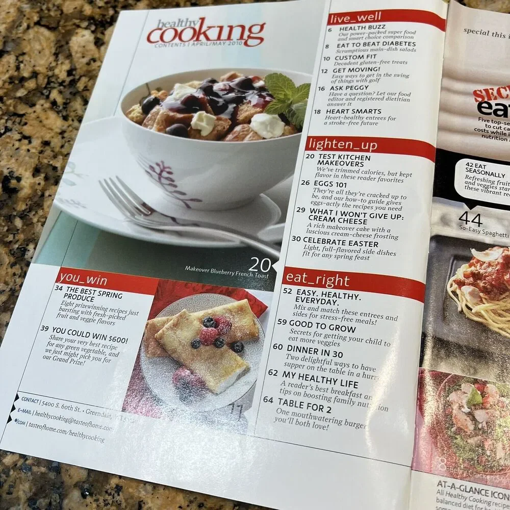 Lot of Taste of Homes Healthy Cooking Recipe Magazines 2010 Back Issue Set Of 6