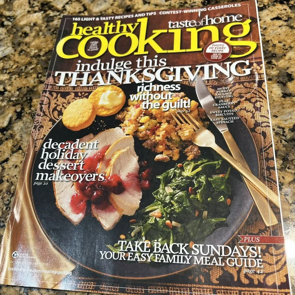 Lot of Taste of Homes Healthy Cooking Recipe Magazines 2010 Back Issue Set Of 6
