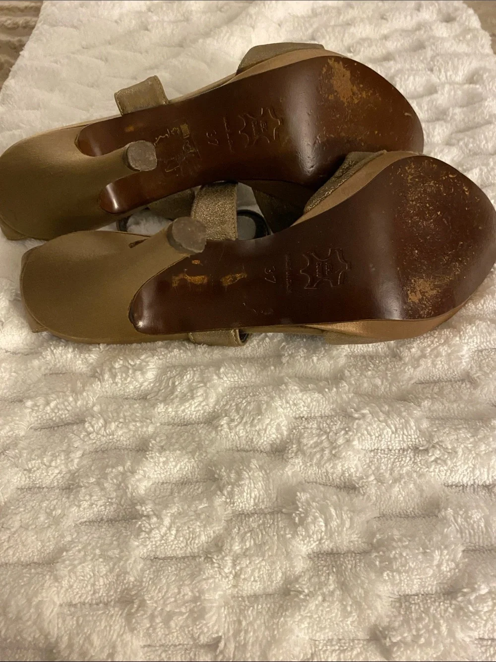 Kurt Geiger Metallic Bronze Strappy High Heel Sandals