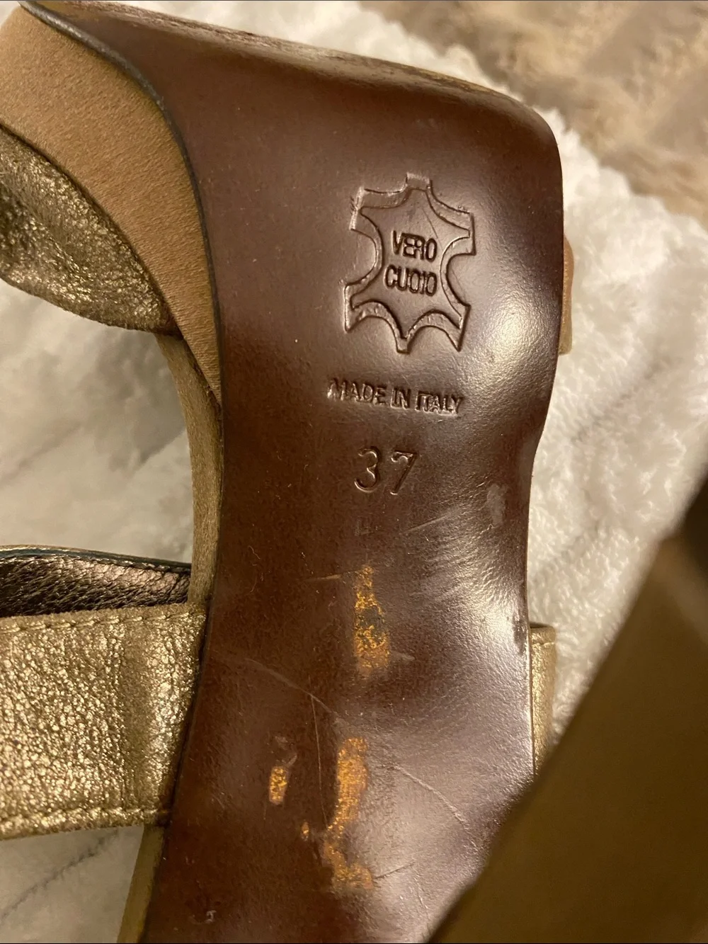 Kurt Geiger Metallic Bronze Strappy High Heel Sandals