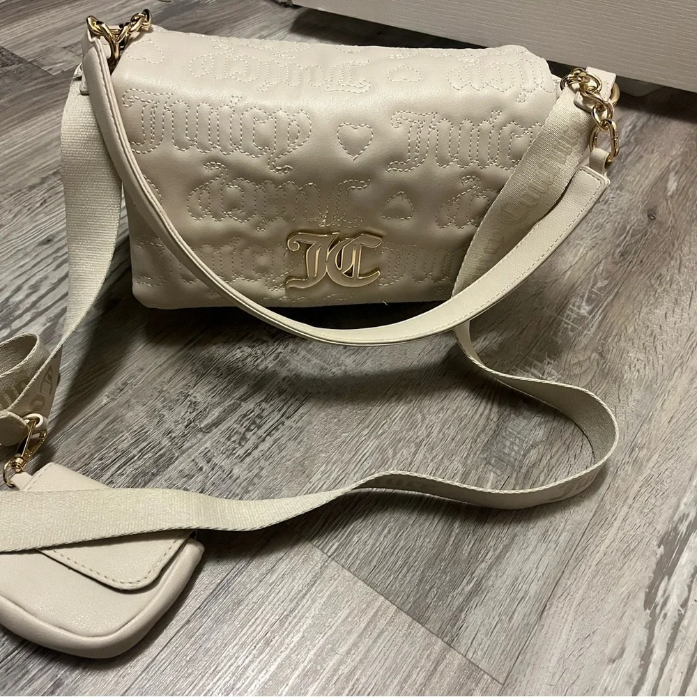 Juicy Couture Black and White Logo Interior Tote