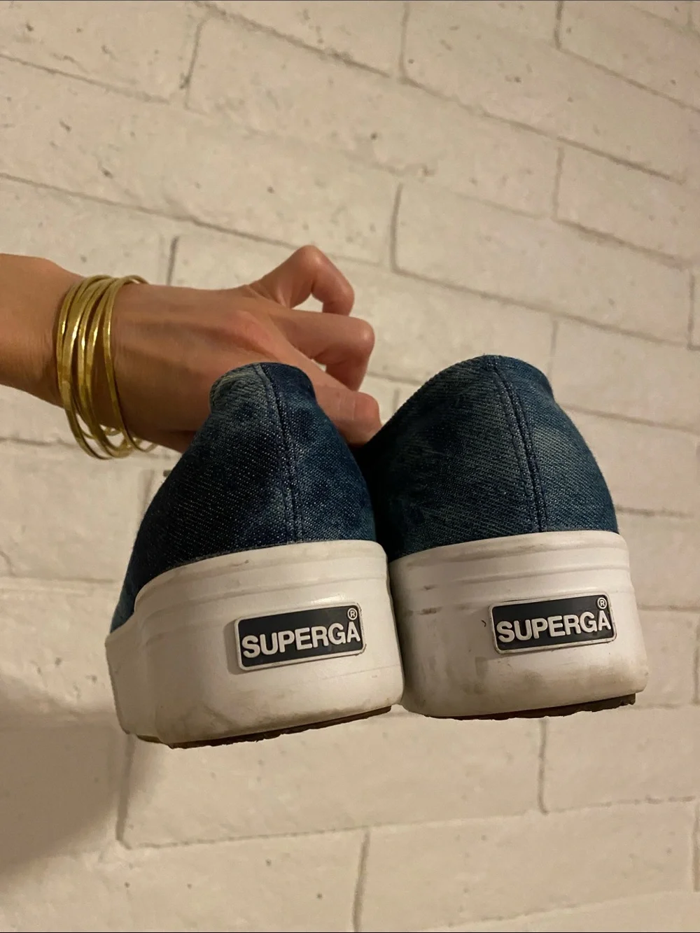 Superga denim upper