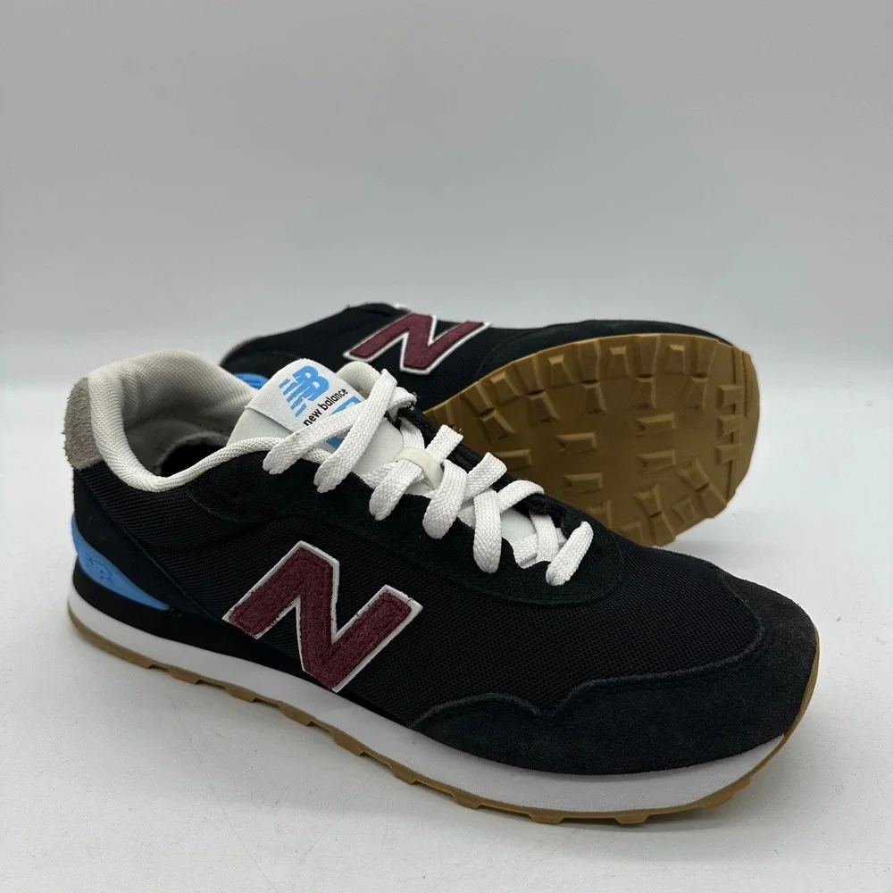 New Balance ML515BU3 Mens Size 8.5 Black Maroon Blue 515v3 Sneakers Retro Runner
