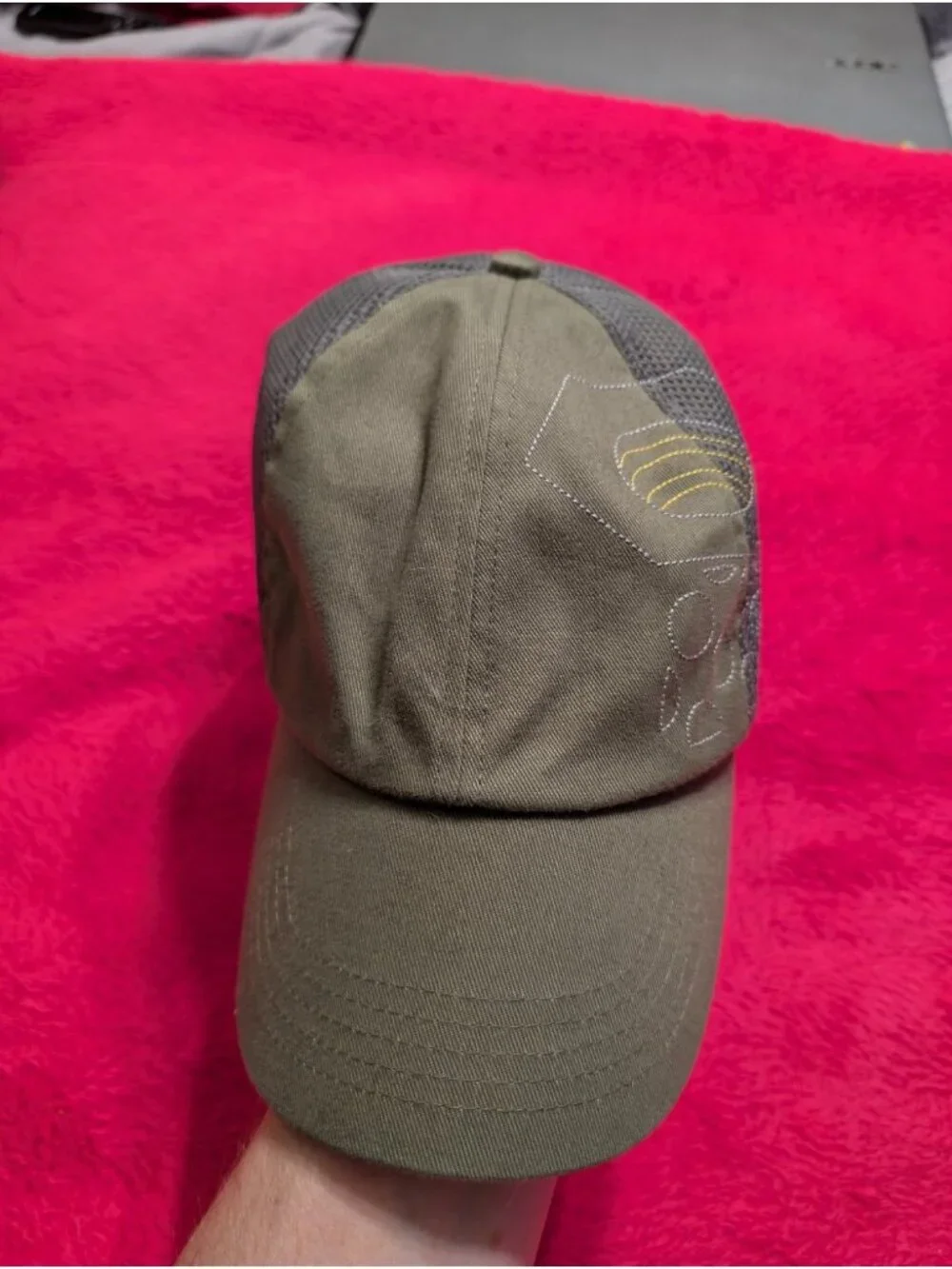 Mountain Hardwear Stretch Mesh Hat Olive Green Grey Performance Elevated Cap R
