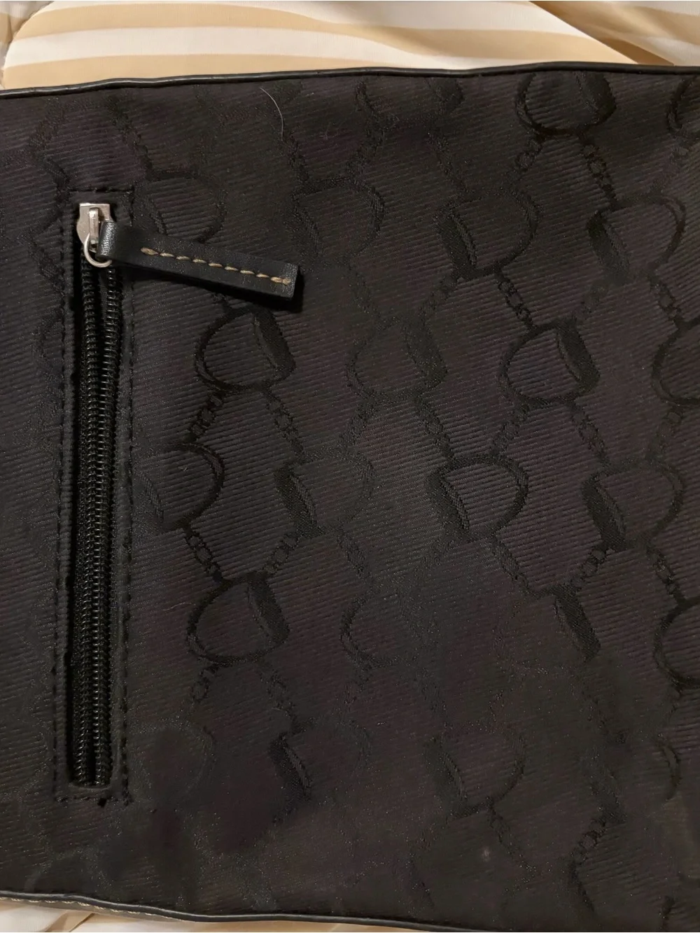 Black Women's Crossbody Bag with Silver Accents