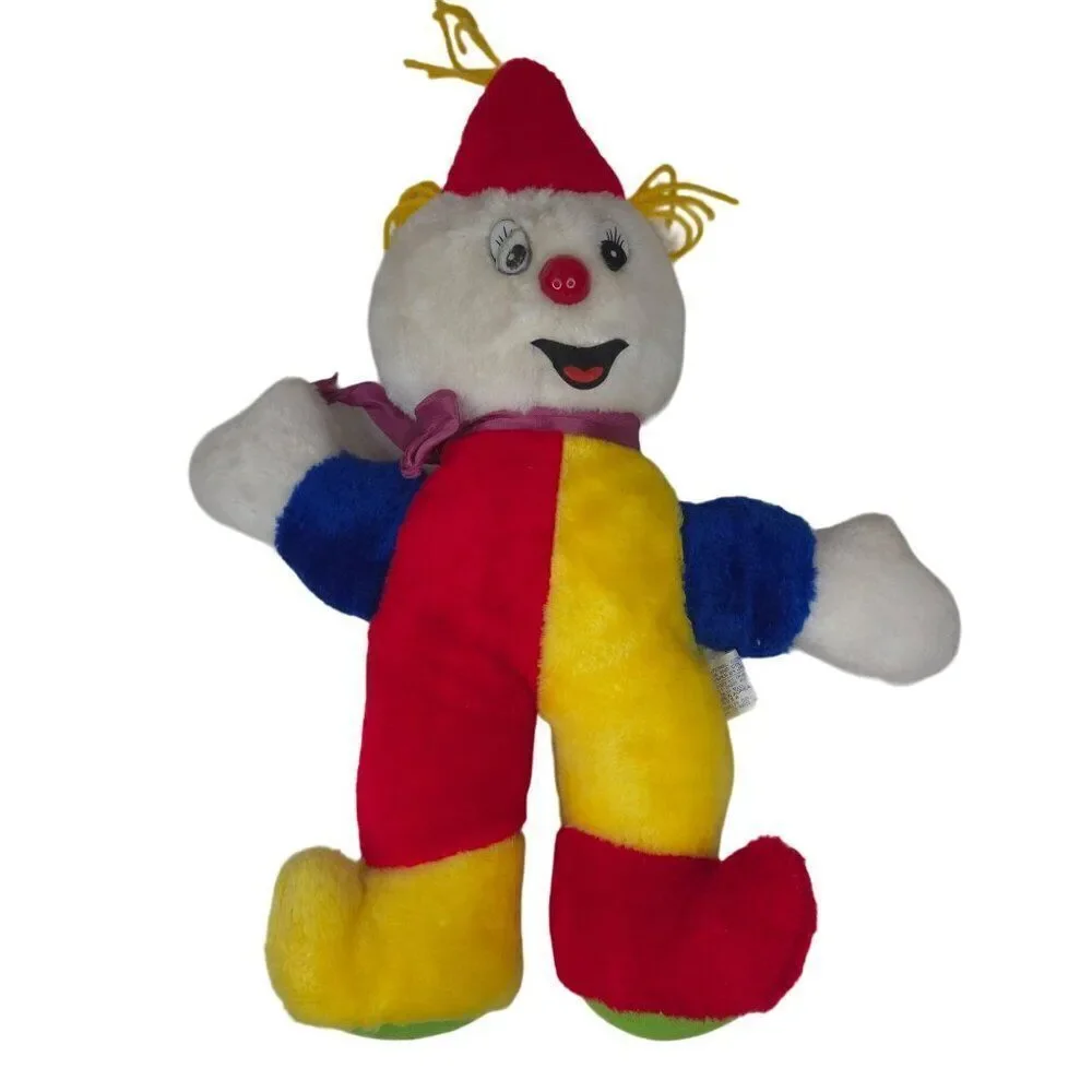 Vintage 80s Plush Clown Doll 13