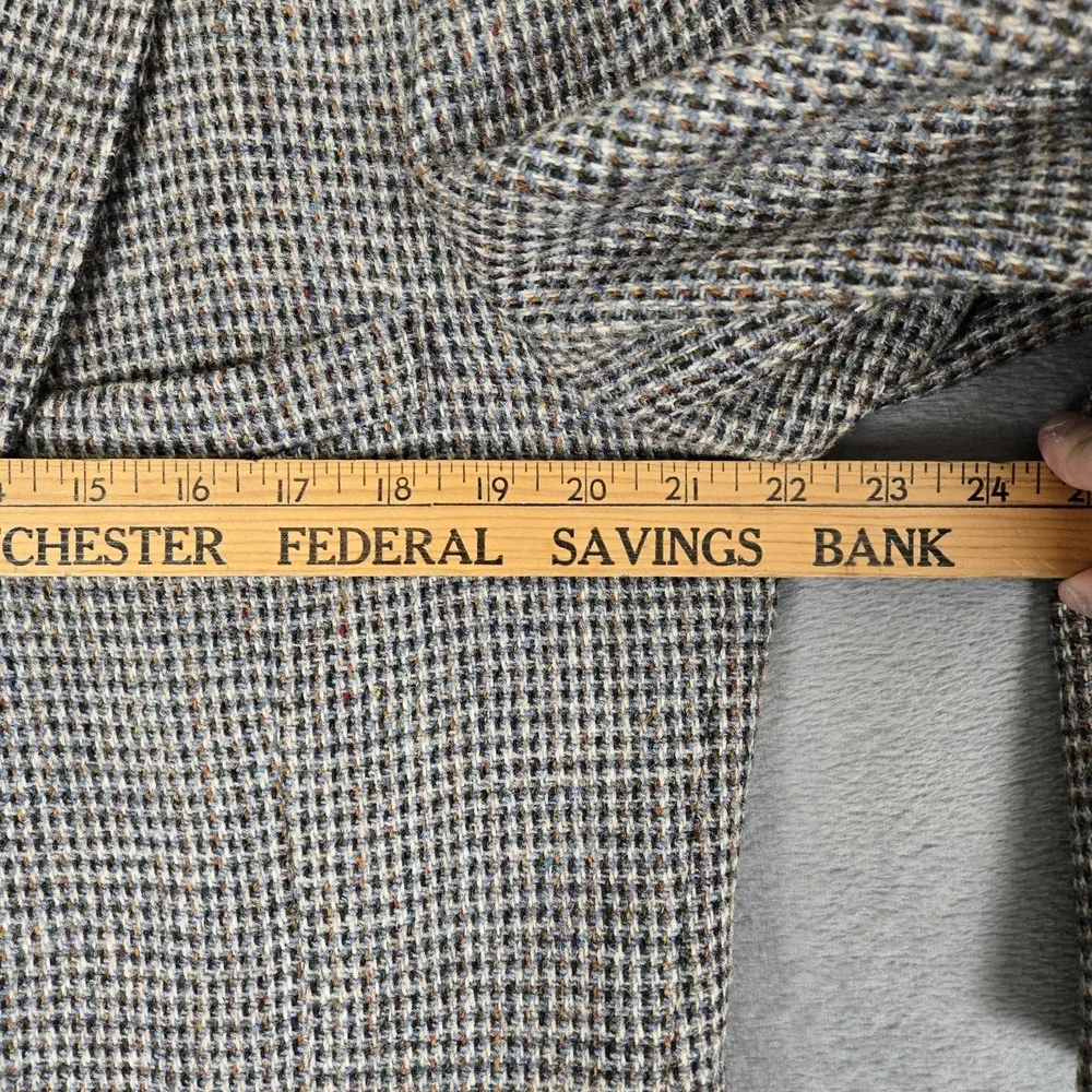 Vintage Harris Tweed Herringbone‎ Tweed Blazer Mens 42 Foreman Clark Made In USA