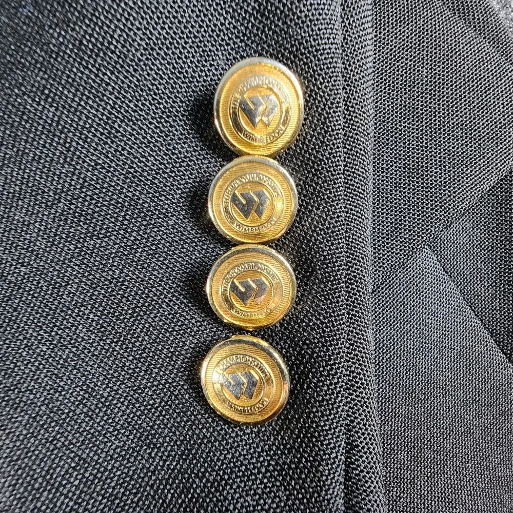 Wimbledon‎ Of England Men's 50R Black Gold Button Blazer Sport Coat Suit Jacket
