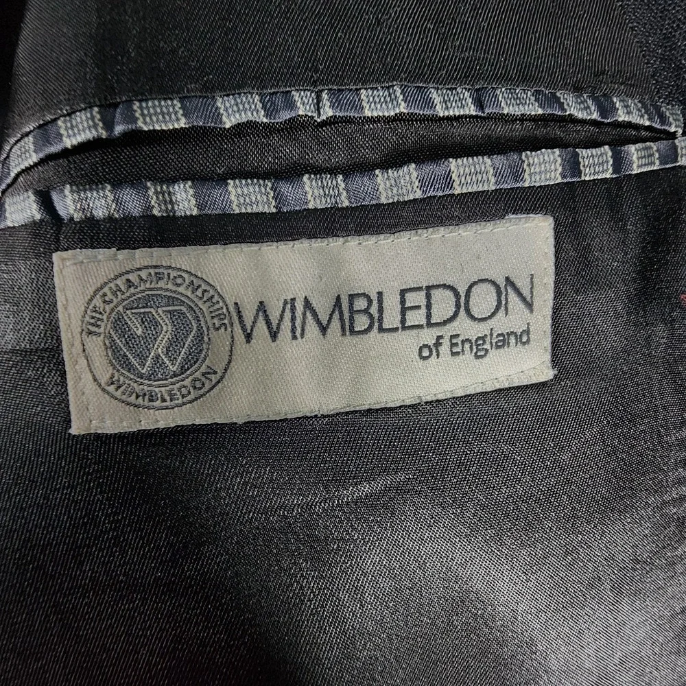 Wimbledon‎ Of England Men's 50R Black Gold Button Blazer Sport Coat Suit Jacket