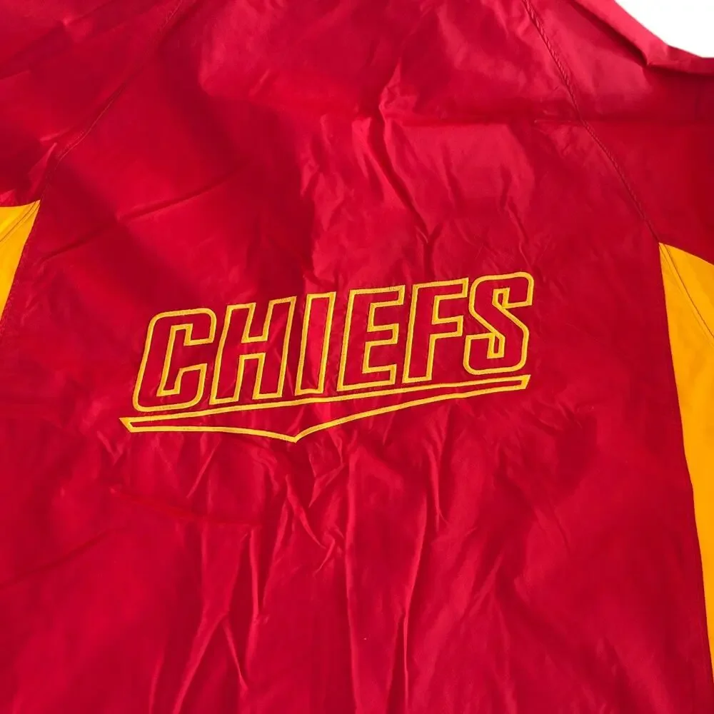 Vintage Reebok Kansas City Chiefs Windbreaker Jacket Full Zip Men's XL Excellent