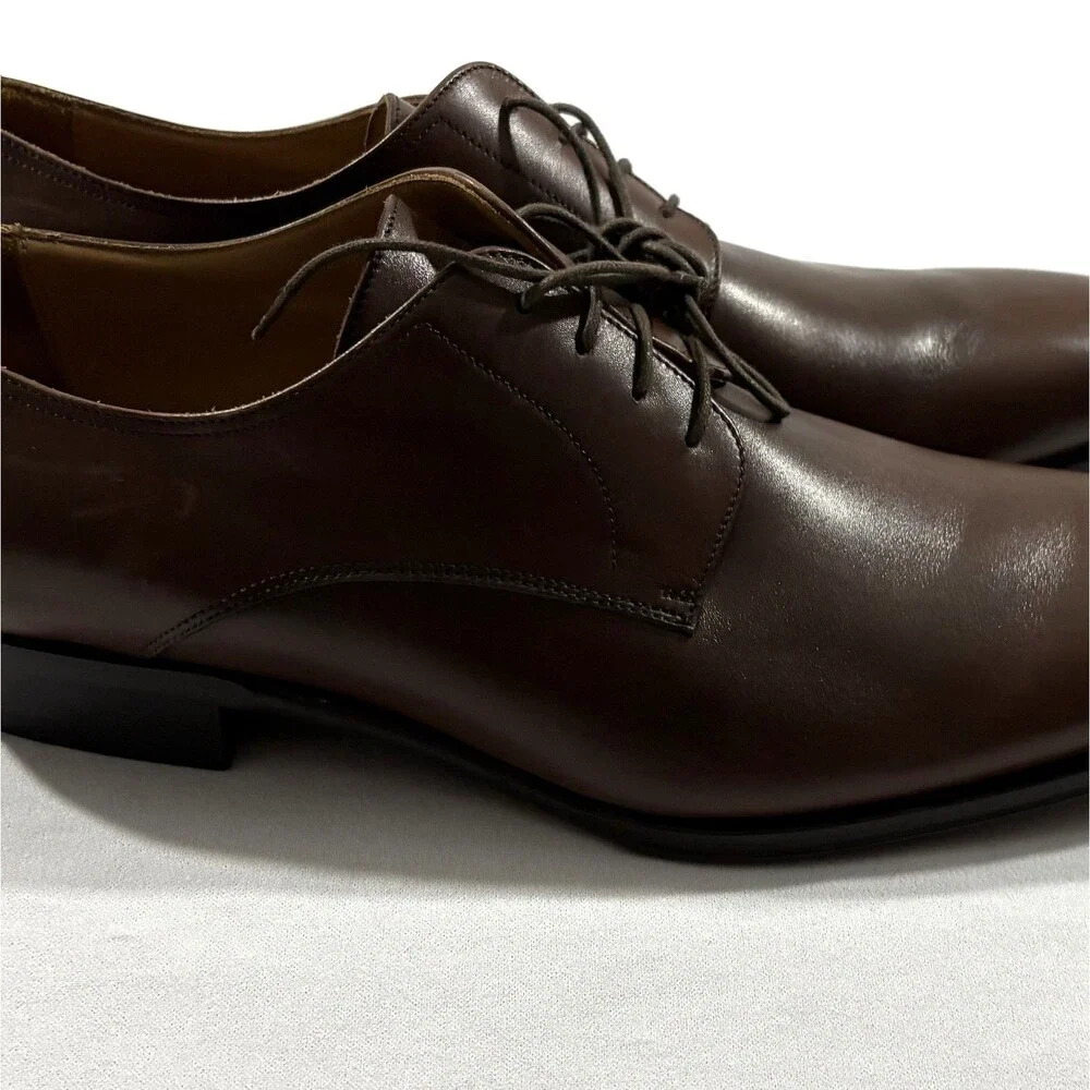 To Boot New York Adam Derrick Mens Brown Leather Derby Shoes 1299 Sz 10.5 Italy