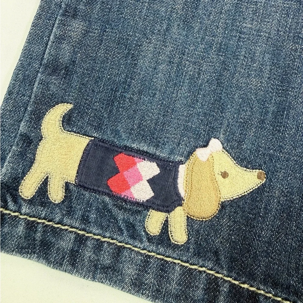 GYMBOREE Puppy Love Line Bow Detail Jeans 5T 2008 Cute‎ Casual Everyday
