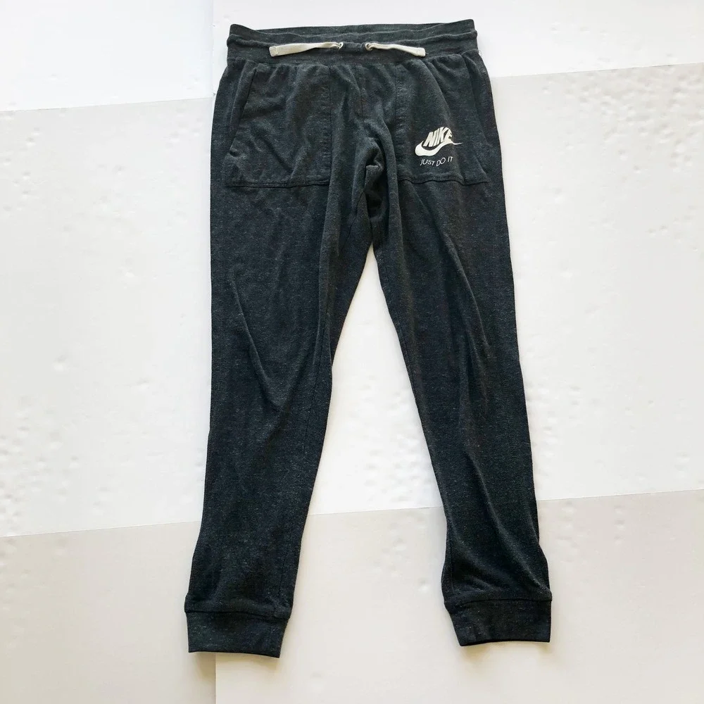 Nike Sweatpants Womens Small Vintage Nsw Joggers Pants Charcoal Gray Ankle