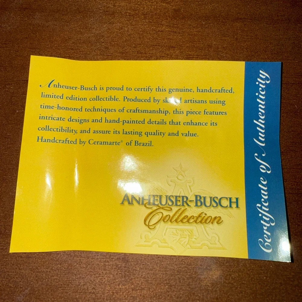 Budweiser Holiday Stein Collection Box -‎ Red and Gold