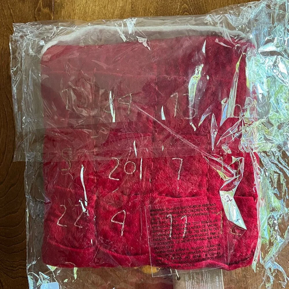 West Elm felt Advent stocking NWT