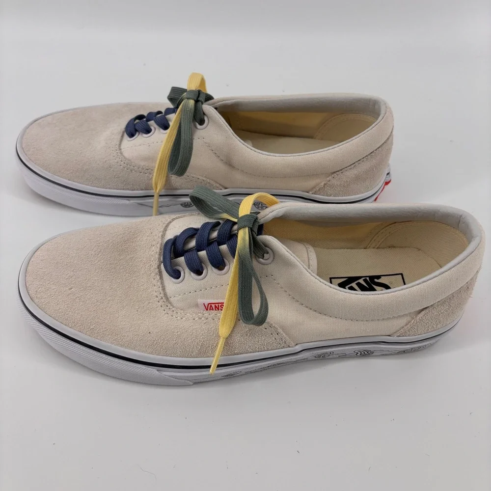 Vans UV‎ Dreams Era Suede Canvas Cream Low Top Sneakers Men 8 Women 9.5 NWOT