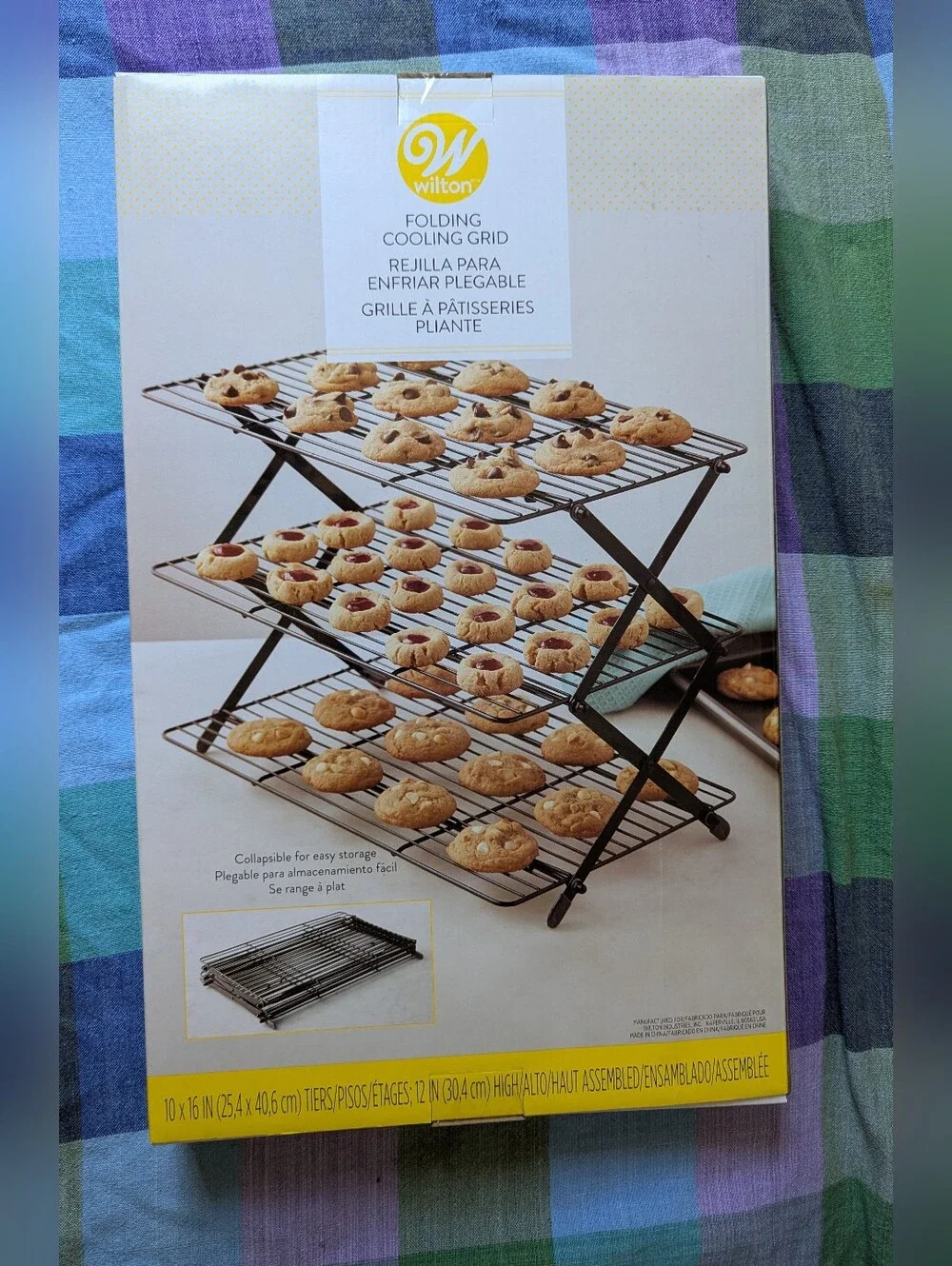 Brand New Still In Box Wilton Black Three-Tier Folding Cooling Rack
