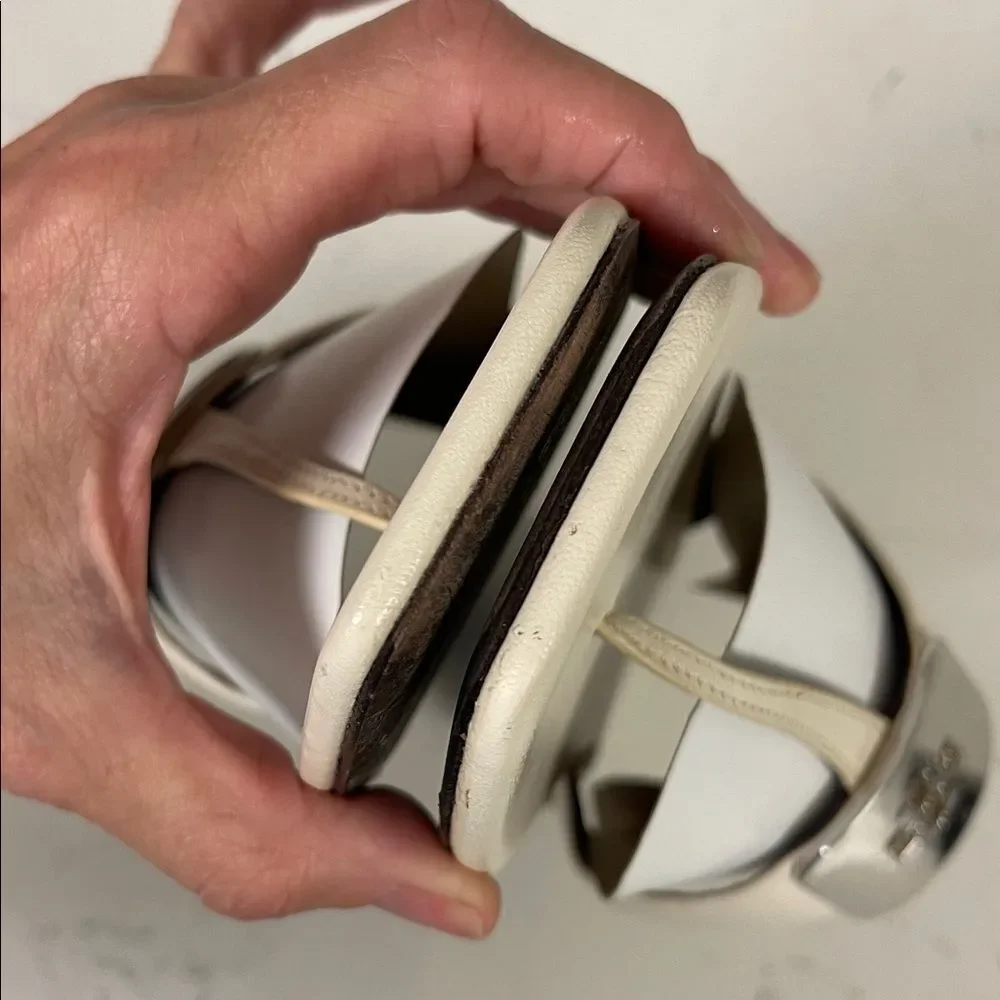 Tory Burch Georgia Thong Sandal (Women) Light Cream Size 8 Flip Flop
