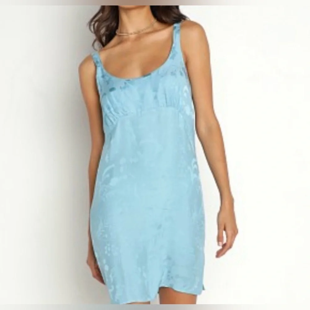 Spell Light Blue Satin Chemise size Small NWT‎
