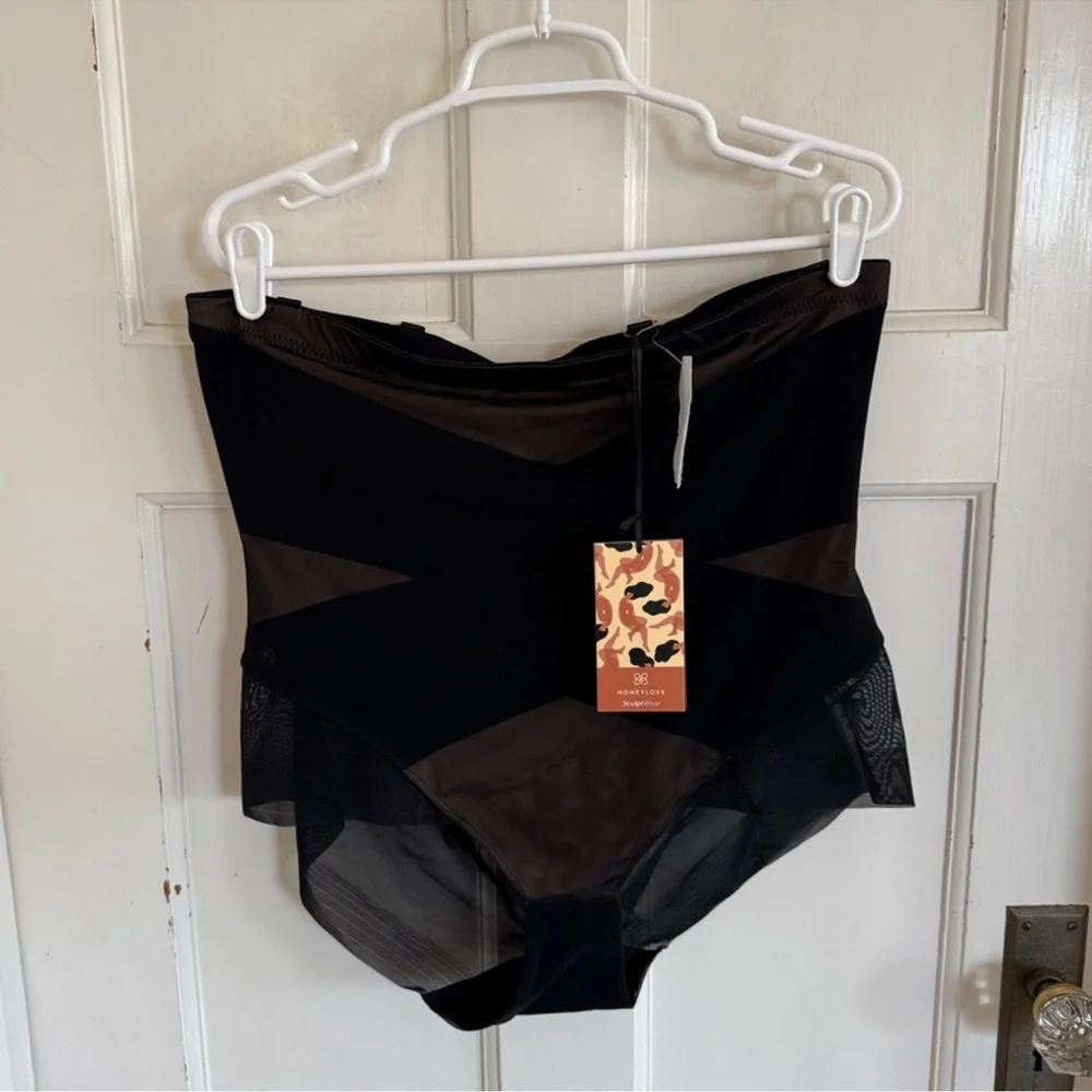 NWT Honeylove black SuperPower‎ shapewear brief size 3x