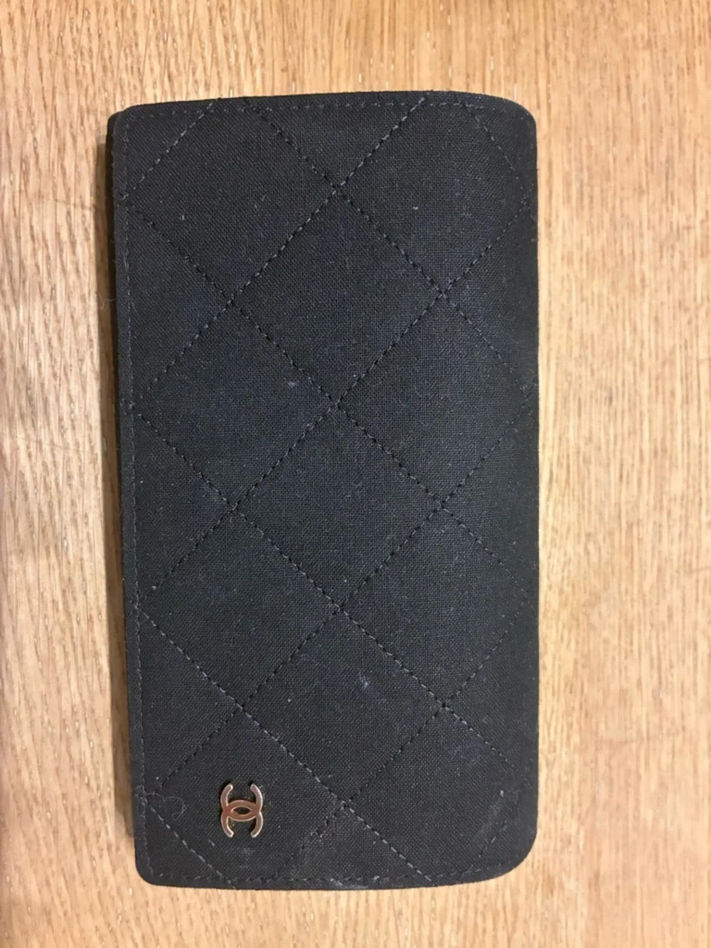 CHANEL Black Acetate Rectangular Glasses with Silver CC Accent