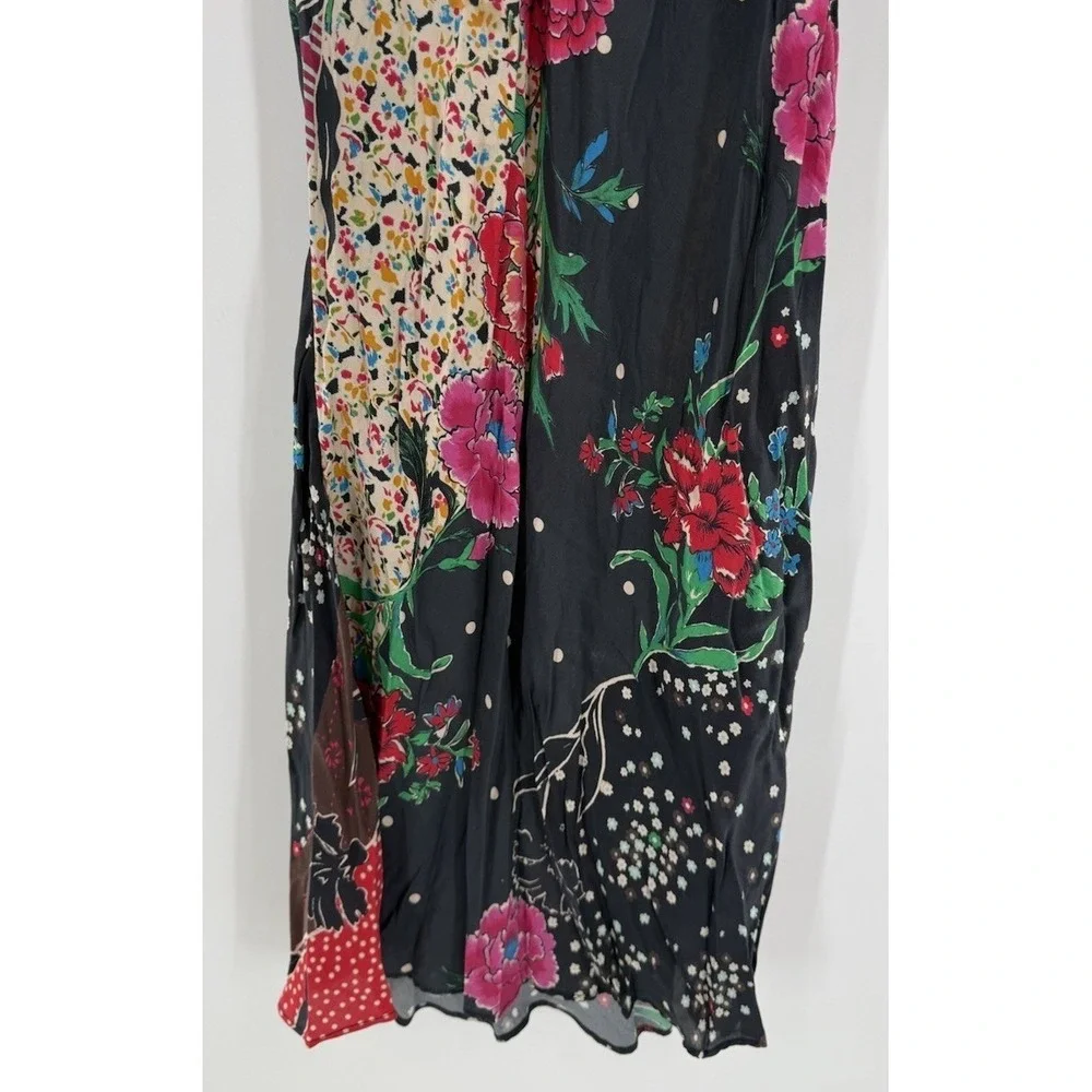 Free People Echo Chamber Maxi Dress Floral Size S Sundress Boho chic Patchwork