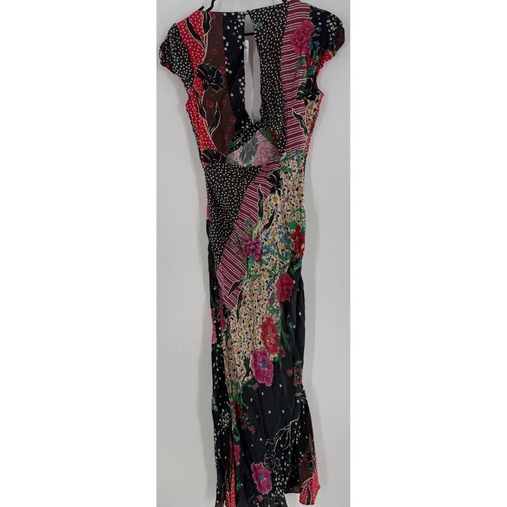 Free People Echo Chamber Maxi Dress Floral Size S Sundress Boho chic Patchwork