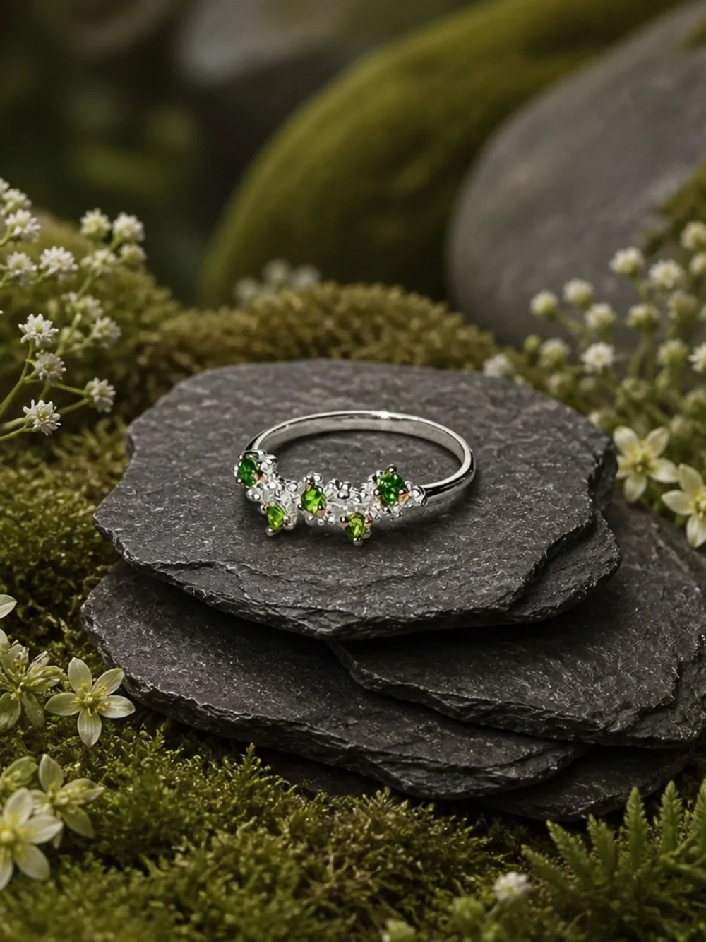 NEW! Chrome Diopside Ring
