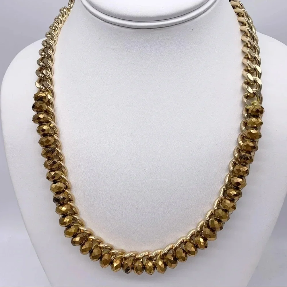 Juicy Couture Gold Jeweled Chain Necklace