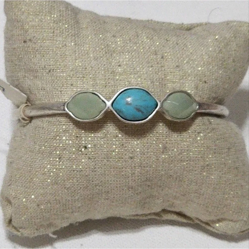 Lucky‎ brand jeweled turquoise bangle bracelet new!!!