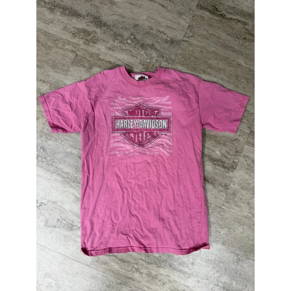 Harley Davidson Shirt -  Kids Medium 10/12 - Pink - Chesters Mesa Arizona‎
