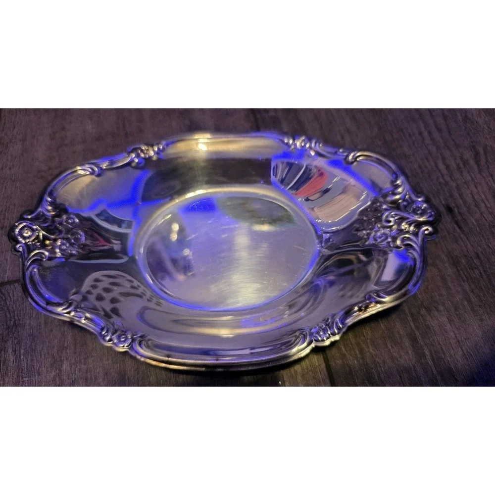 INTERNATIONAL SILVER Co Silver plated candy jewelry‎ oval dish bowl #448