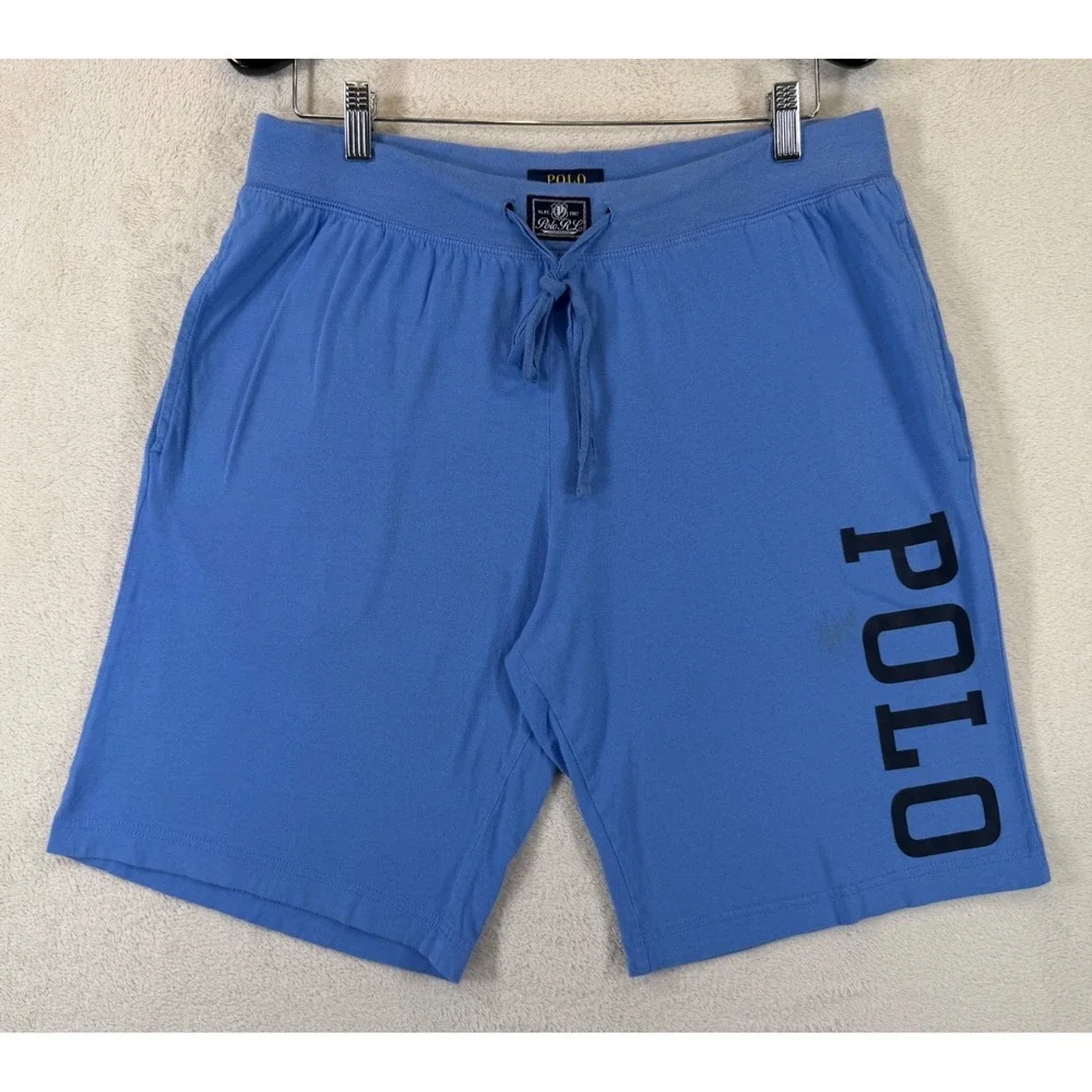 Polo Ralph Lauren Mens Blue Sleepwear  Shorts Drawstring Lounge Pajamas Large
