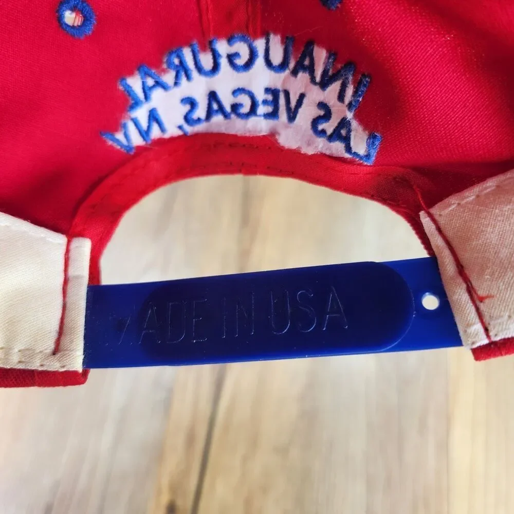 VTG NHRA Summit Racing Inaugural Las Vegas Snapback Hat Cap Red Blue Kudzu USA