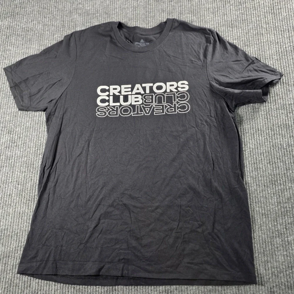 Adidas Amplifier Tee Mens XL Black Creators Club Graphic Short Sleeve T-Shirt