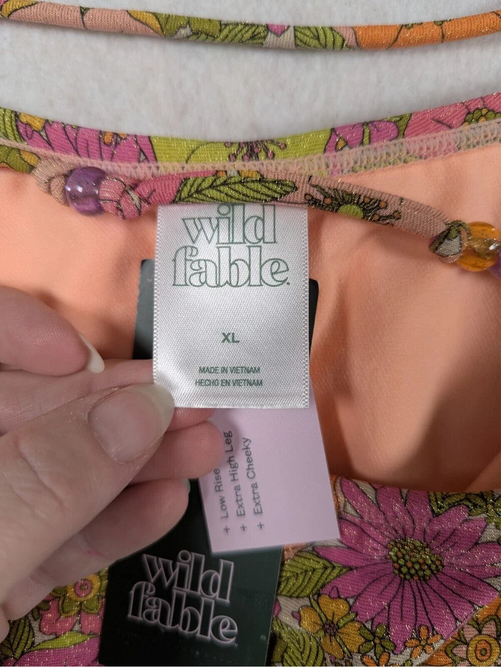 Wild Fable - Women's - Low Rise Flower - Extra High Leg and Cheek - Size XL (16)