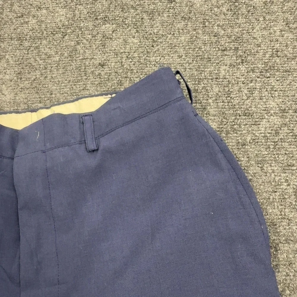 Vintage Tennessee Apparel Corp Trousers Mens 32R Blue Wool Blend Military Style