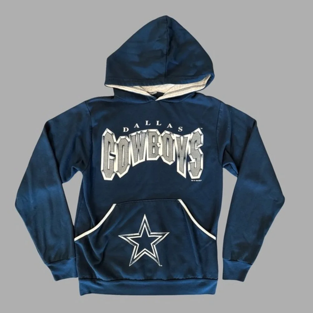 Dallas Cowboys NFL Vintage 90s Hoodie Size Small Football‎ Pullover Sweatshirt