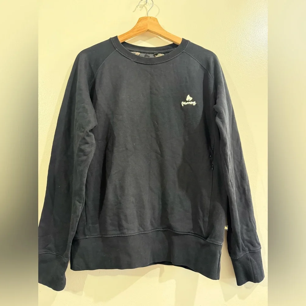 Money Men's Black Crewneck Sweatshirt with Small Embroidered Logo