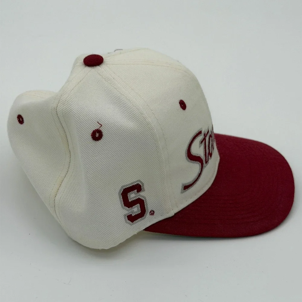 Vintage Sports Specialties Stanford Cardinal Snapback Hat Maroon Script‎ Wool