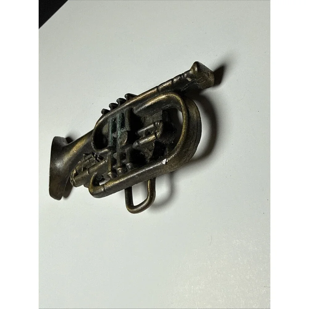 Baron Buckle Solid Brass Trumpet Music Theme Bronze Belt Buckle 6172 Original