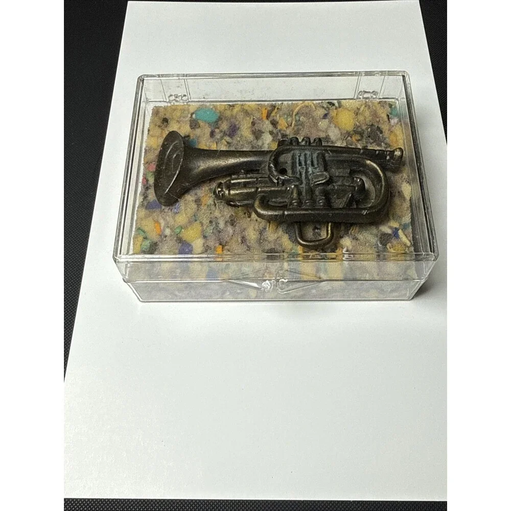 Baron Buckle Solid Brass Trumpet Music Theme Bronze Belt Buckle 6172 Original