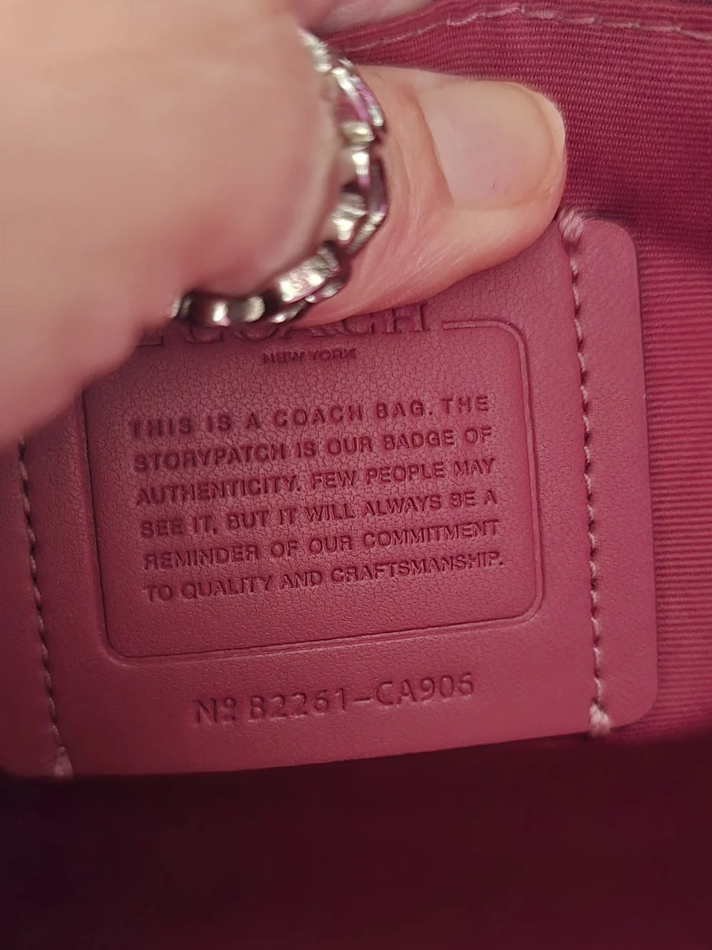 Coach vibrant design pockets