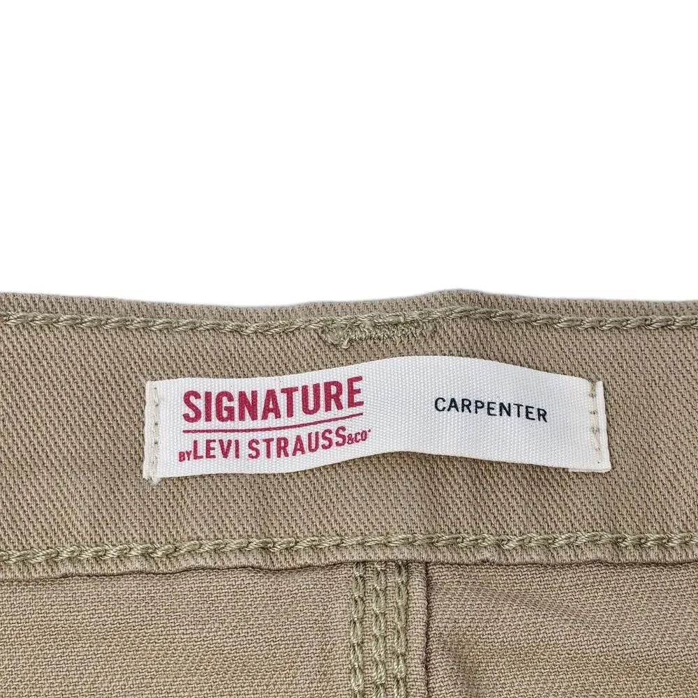 Levi Strauss Signature 40x30 Mens Cotton Carpenter Jeans American Khaki Straight