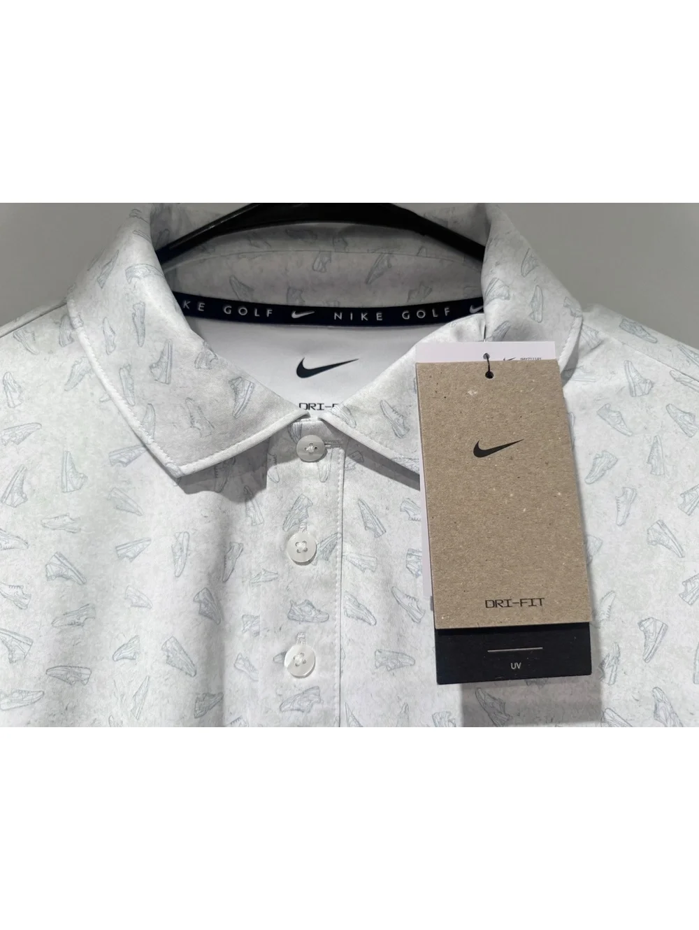 Nike Golf Dri-FIT Golf Shoe Print Polo - NWT - Men’s Medium - Employee Sample