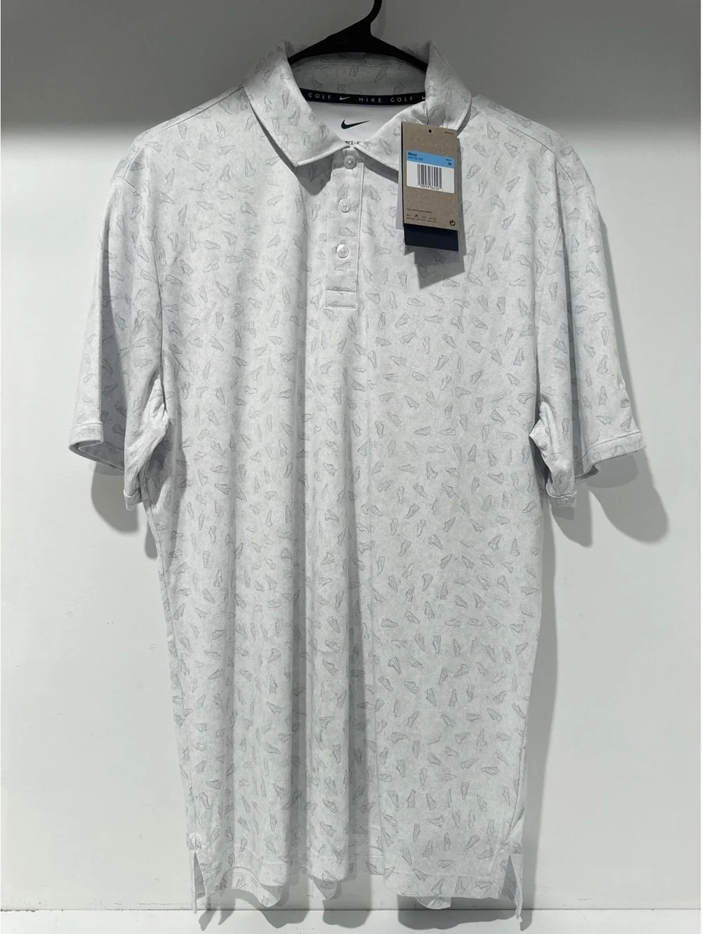 Nike Golf Dri-FIT Golf Shoe Print Polo - NWT - Men’s Medium - Employee Sample