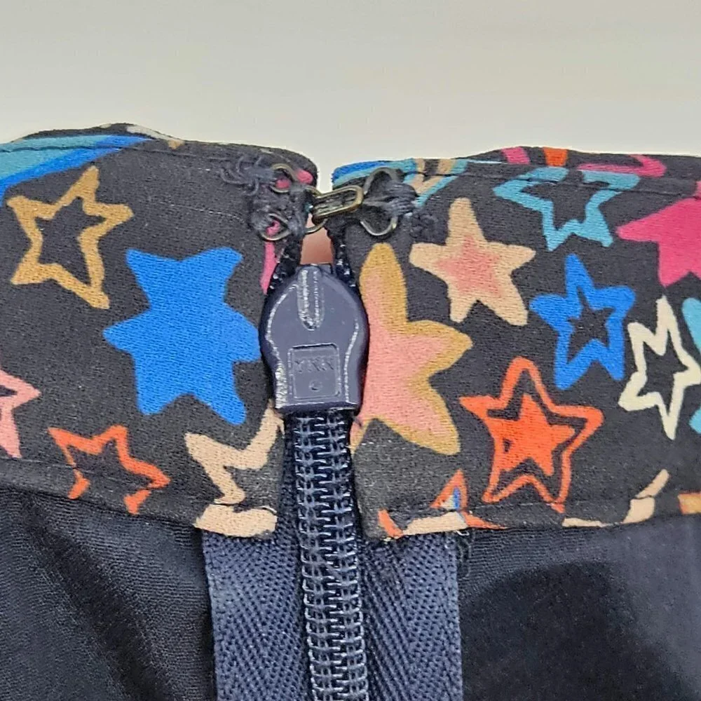 J. Crew Tiered Skirt In Kaleidoscope Star Print Women's 0 Mini Boho Festival