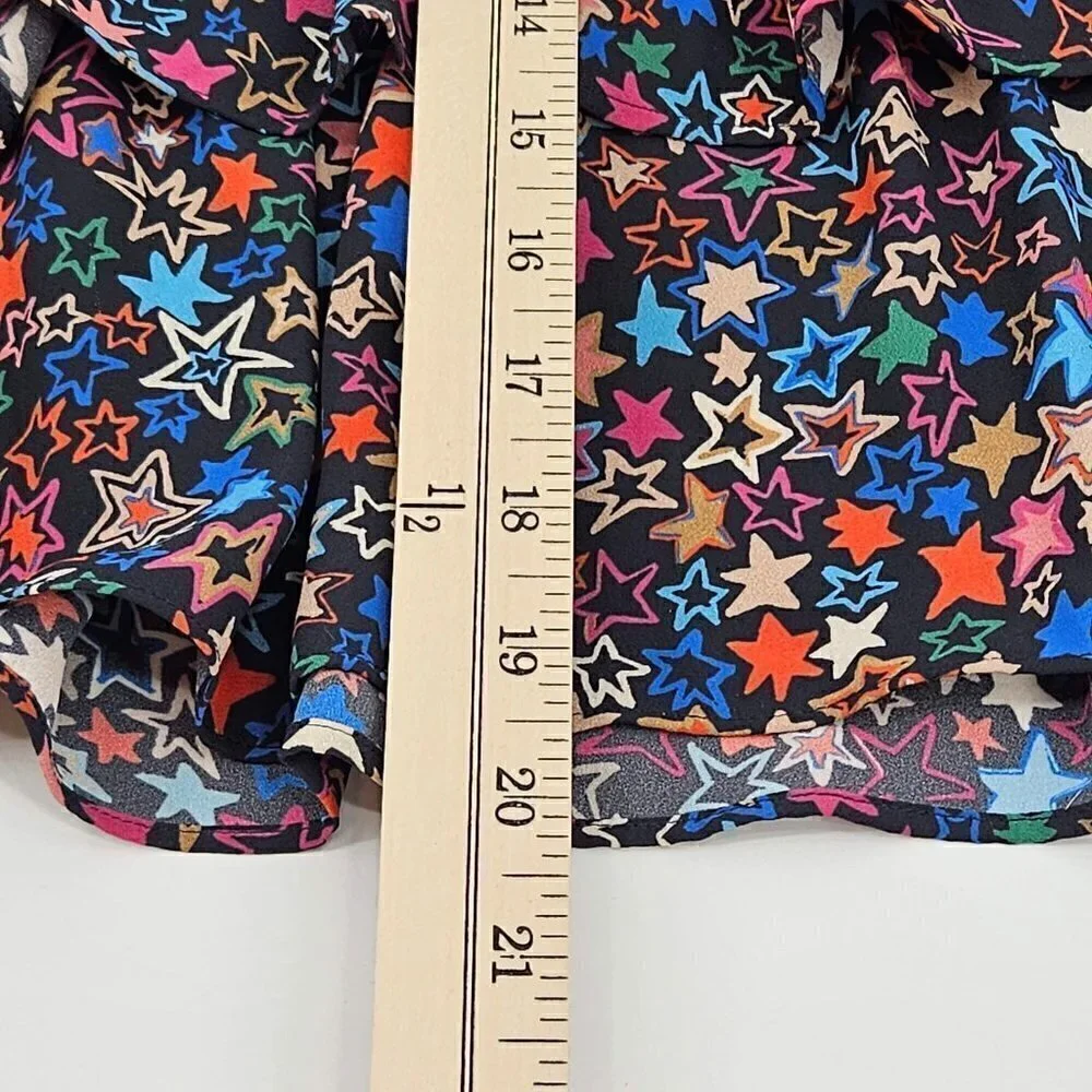 J. Crew Tiered Skirt In Kaleidoscope Star Print Women's 0 Mini Boho Festival