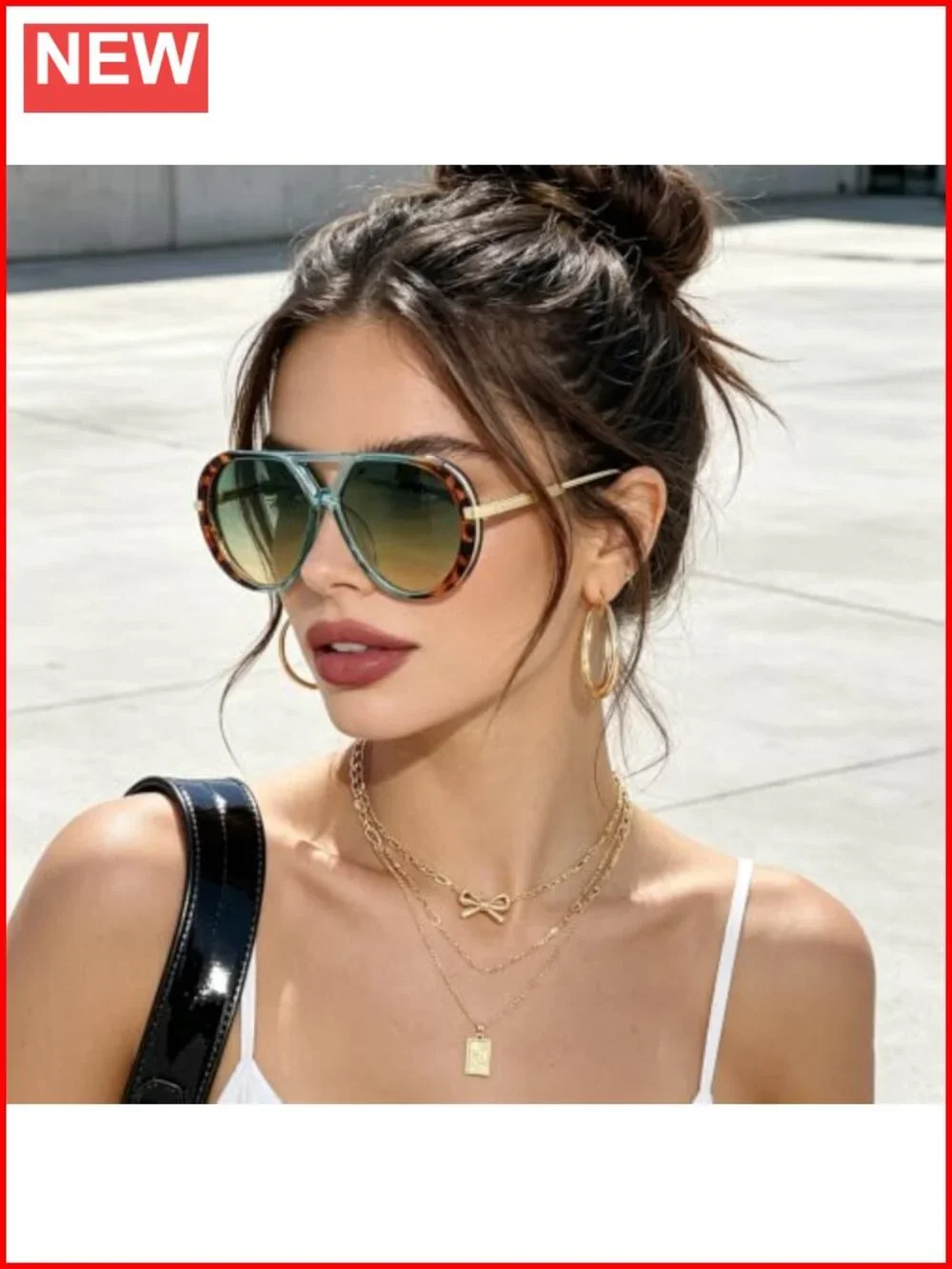 N/A oversized aviator